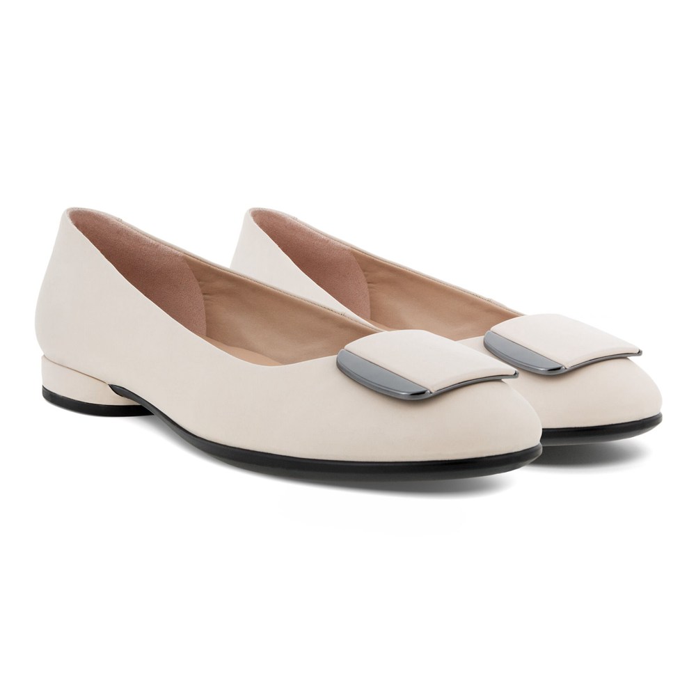 ECCO Womens Ballerinas Beige - Anal Shoes - KSL-308965